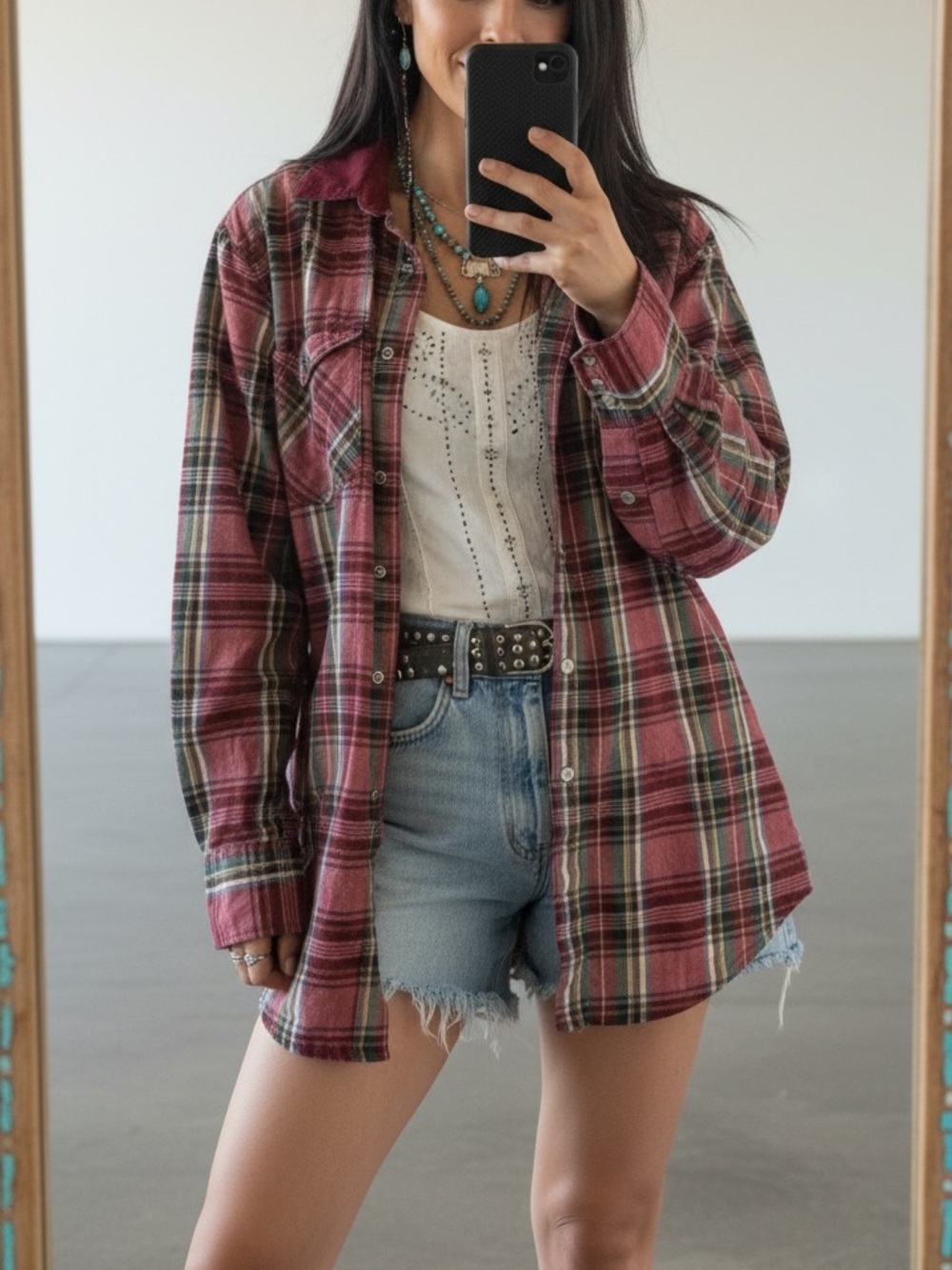 Vintage Mid-West Garment Co. Plaid Western Shirt Shacket | Made in Canada